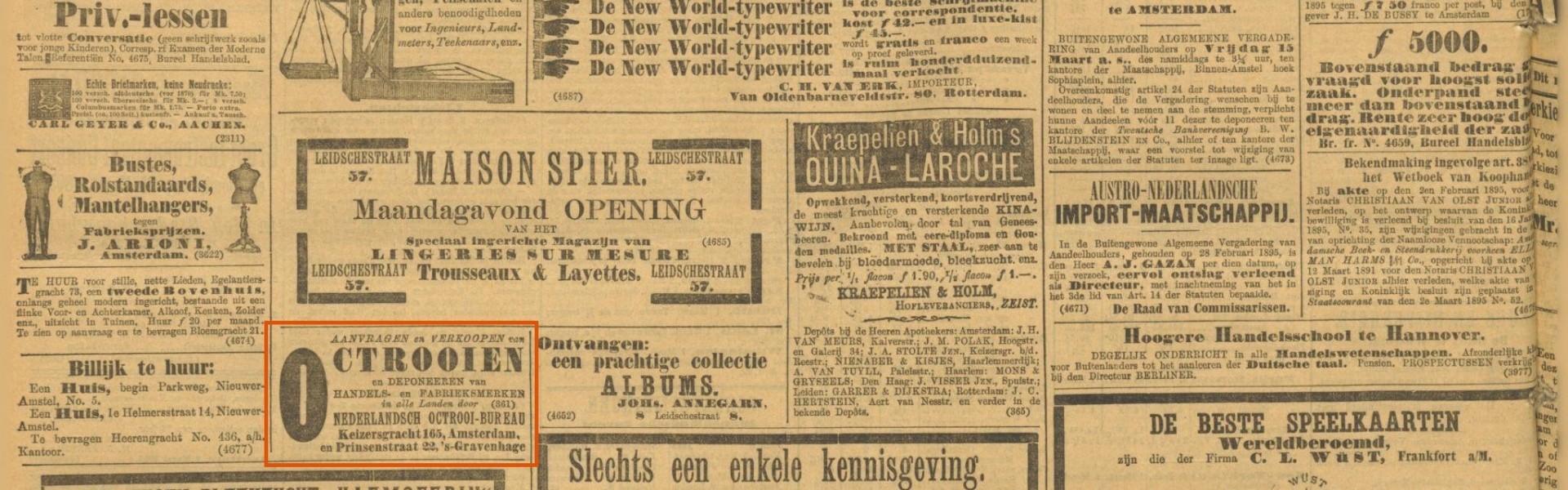 business development in 1895