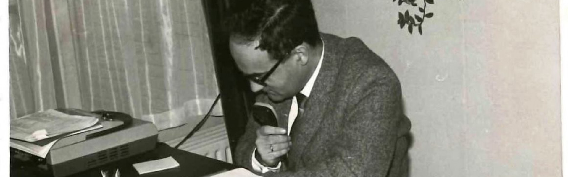 Patent attorney at his desk