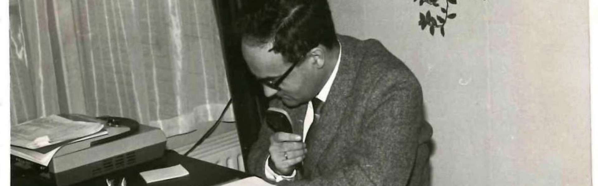 Patent attorney at his desk