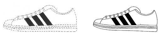 Adidas trademark stripes
